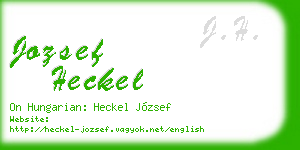jozsef heckel business card